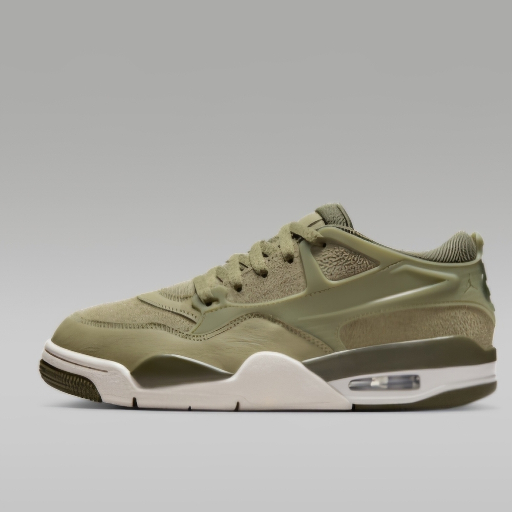 Air Jordan 4 Olive Green Athletic Shoes